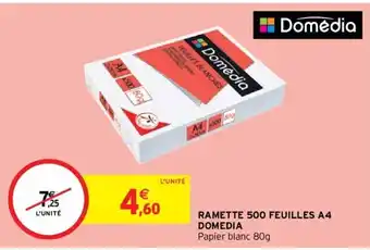 Intermarché RAMETTE 500 FEUILLES A4 DOMEDIA offre