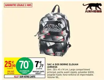 SAC A DOS BORNE ELOUAN AIRNESS