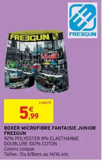 BOXER MICROFIBRE FANTAISIE JUNIOR FREEGUN