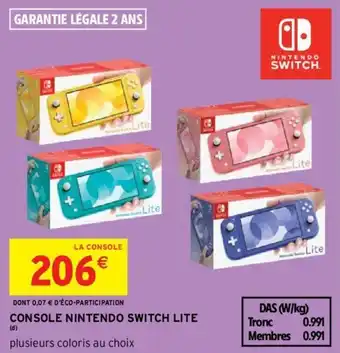 Intermarché CONSOLE NINTENDO SWITCH LITE offre