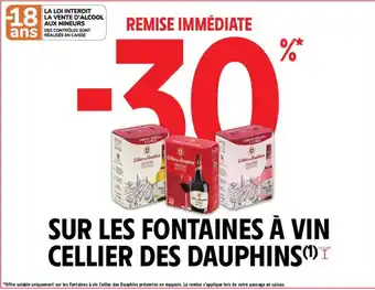 SUR LES FONTAINES À VIN CELLIER DES DAUPHINST