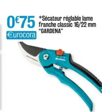 Cora x Carrefour Sécateur Réglable Lame Franche Classic 16-22 Mm offre