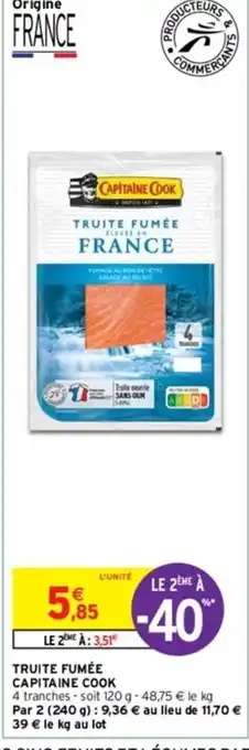 Intermarché TRUITE FUMÉE CAPITAINE COOK offre