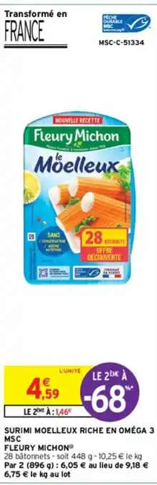 Intermarché SURIMI MOELLEUX RICHE EN OMÉGA 3 MSC FLEURY MICHONⓇ offre