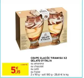 Intermarché COUPE GLACÉE TIRAMISU X2 GELATO D'ITALIA offre