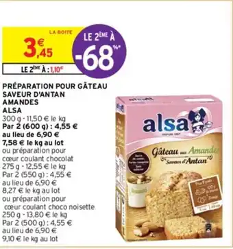 Intermarché PRÉPARATION POUR GÂTEAU SAVEUR D'ANTAN AMANDES offre