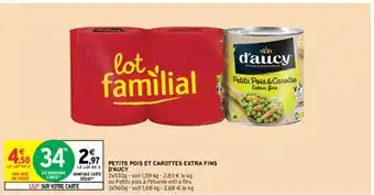 Intermarché PETITS POIS ET CAROTTES EXTRA FINS D'AUCY offre