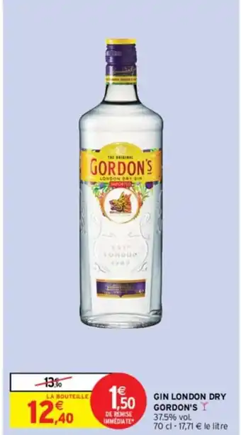 Intermarché GIN LONDON DRY GORDON'S I 37.5% vol. offre