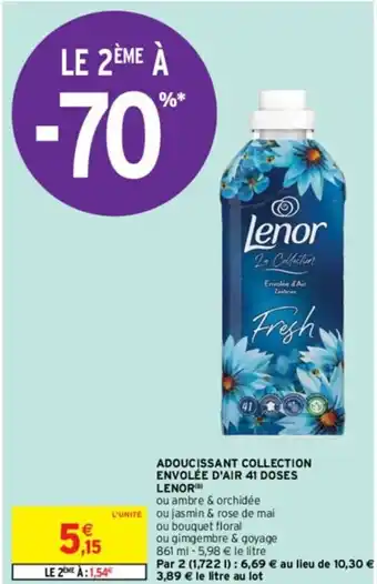 Intermarché ADOUCISSANT COLLECTION ENVOLÉE D'AIR 41 DOSES LENOR) offre