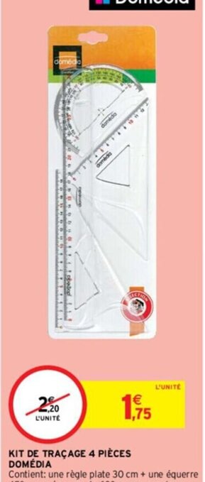 Intermarché KIT DE TRAÇAGE 4 PIÈCES DOMÉDIA offre