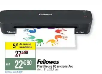 Cora x Carrefour Plastifieuse 80 microns Arc dim.: 21 x 29,7 cm offre