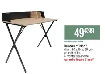 Bureau "Brice" dim.: 90 x 84 x 50 cm, en mdf et fer,