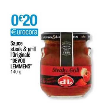 Cora x Carrefour Sauce Steak & Grill L'originale offre