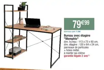 Cora x Carrefour Bureau avec étagère "Memphis" offre