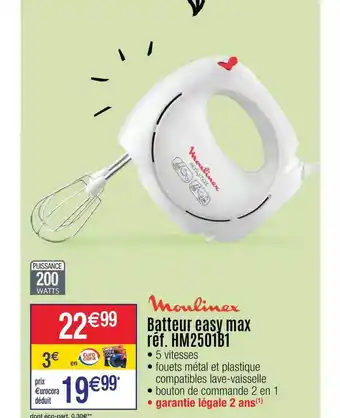 Cora x Carrefour Batteur Easy Max Moulinex offre