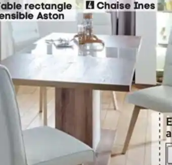 Conforama Table rectangle extensible Aston offre