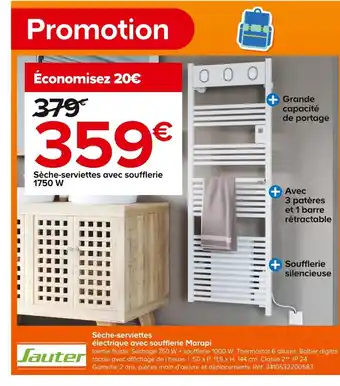 Castorama Sèche-serviettes avec soufflerie 1750 W offre