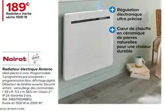 Castorama Radiateur inertie sèche 1000 W offre