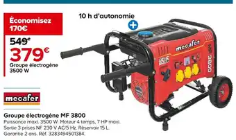 Castorama Groupe électrogène MF 3800 offre