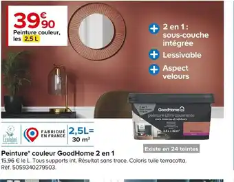 Castorama Peinture couleur, les 2,5 L offre