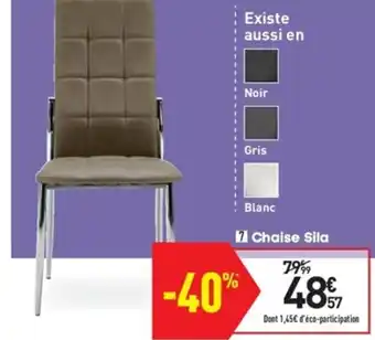 Conforama Chaise Sila offre