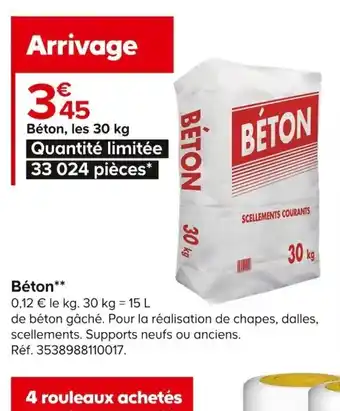 Castorama Béton offre