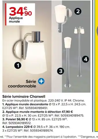 Série luminaire Charwell