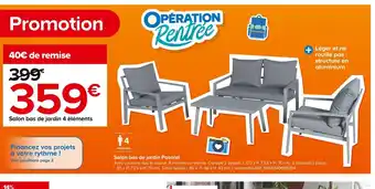 Castorama Salon bas de jardin Pasarel offre