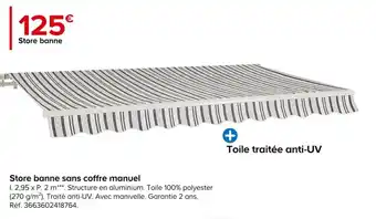 Castorama Store banne sans coffre manuel offre