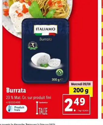 Lidl Burrata offre