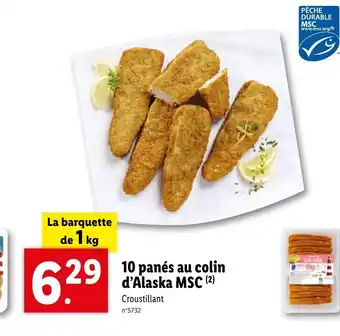 Lidl 10 panés au colin d'Alaska MSC (2) offre