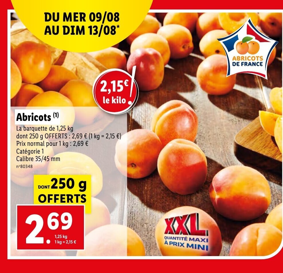 Promo Abricots (1) chez Lidl