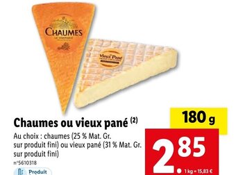 Lidl Chaumes ou vieux pané (²) offre