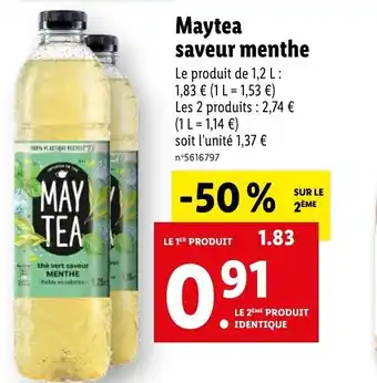 Lidl Maytea saveur menthe offre