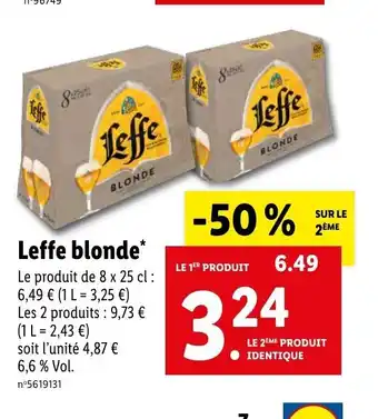 Lidl Leffe blonde* offre