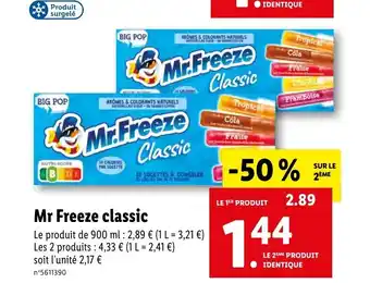 Lidl Mr Freeze classic offre