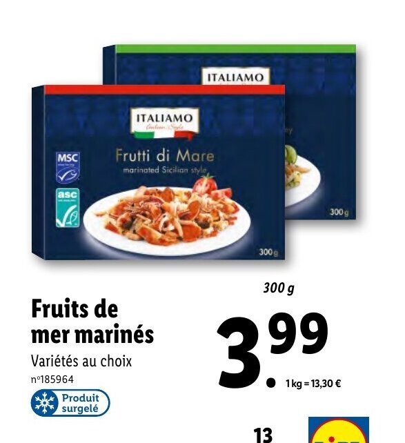 Promo Fruits de mer marinés chez Lidl