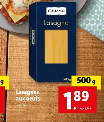 Lidl Lasagnes aux oeufs offre