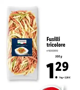 Lidl Fusilli tricolore offre
