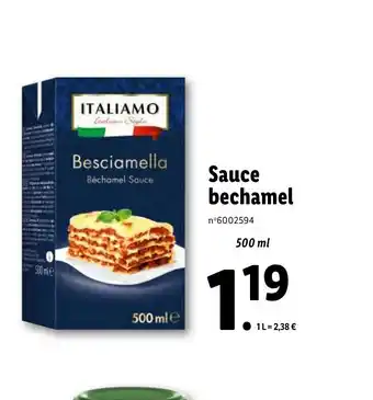 Lidl Sauce bechamel offre