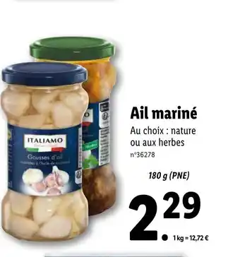 Lidl Ail mariné offre