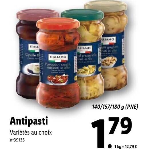 Promo Antipasti chez Lidl