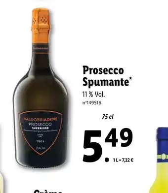 Lidl Prosecco Spumante* offre