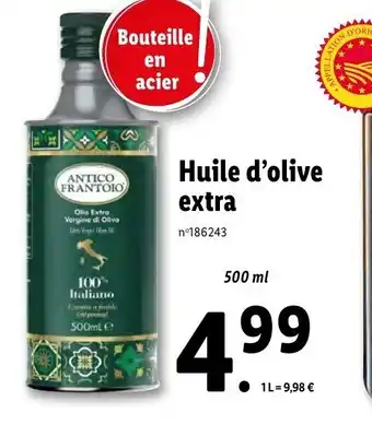 Lidl Huile d'olive extra offre