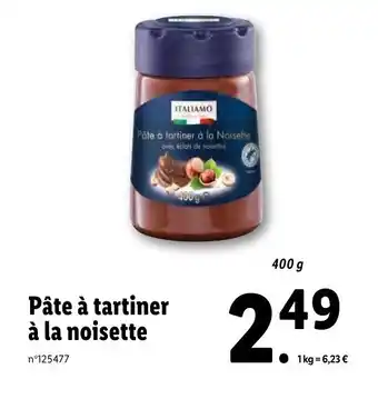 Lidl Pâte à tartiner à la noisette offre