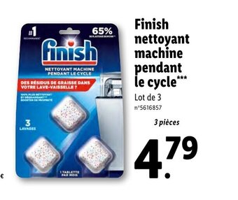 Lidl Finish nettoyant machine pendant le cycle*** offre