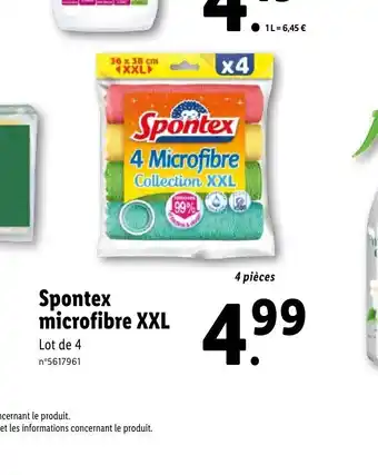 Lidl Spontex microfibre XXL offre