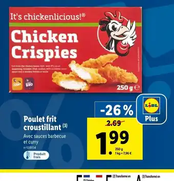 Lidl Poulet frit croustillant (3) offre