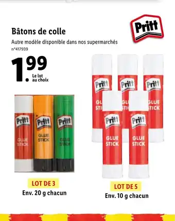 Lidl Bâtons de colle offre