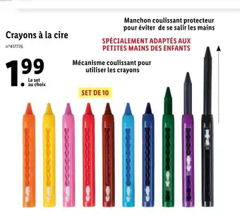 Lidl Crayons à la cire offre